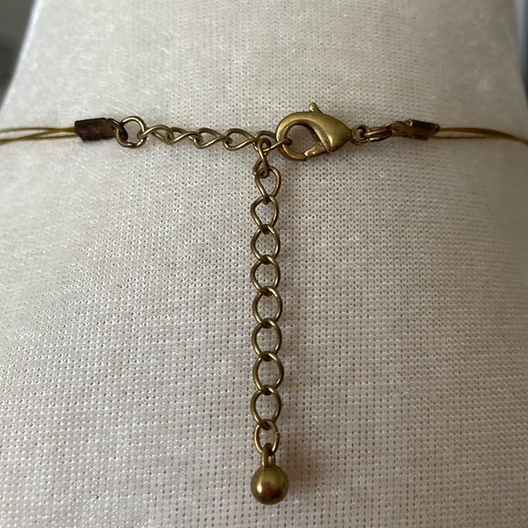 Statement Necklace Black & Brown Shell Beaded Three Strand. - Picture 2 of 7